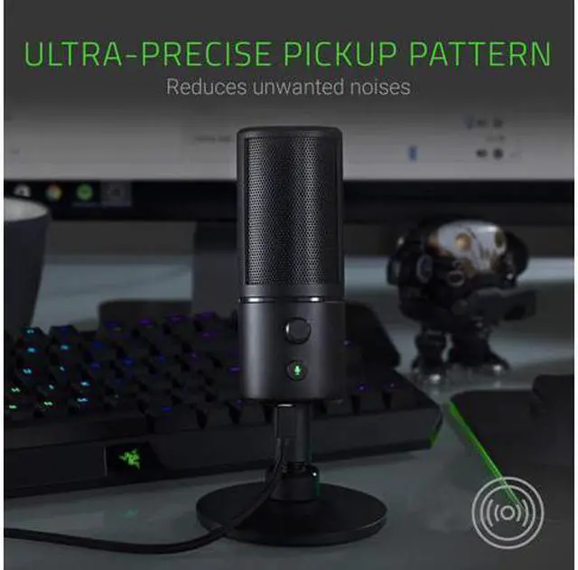 Alt view image 4 of 5 - Seiren X: Supercardioid Pick-Up Pattern - Condenser Mic - Built-In Shock Mount - Professional Grade Streaming Microphone
