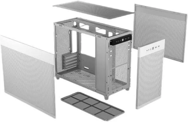 Alt view image 7 of 17 - ASUS AP201 Type-C Airflow-focused Micro-ATX,Mini-ITX Computer Case, Support 360/280 Liquid Cooling White