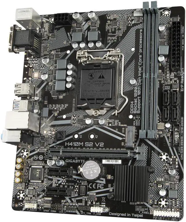 Alt view image 2 of 5 - GIGABYTE H410M S2 V2 Ultra Durable Motherboard with Intel® GbE LAN, Anti-Sulfur Resistor, Smart Fan5 Supports 10th Gen Intel Core Processors