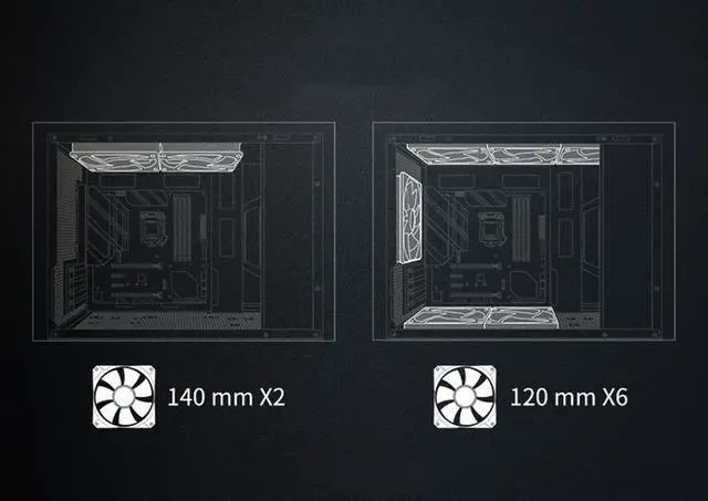 Alt view image 6 of 20 - ASUS AP201 Type-C Airflow-focused Micro-ATX,Mini-ITX Computer Case, Support 360/280 Liquid Cooling - Black