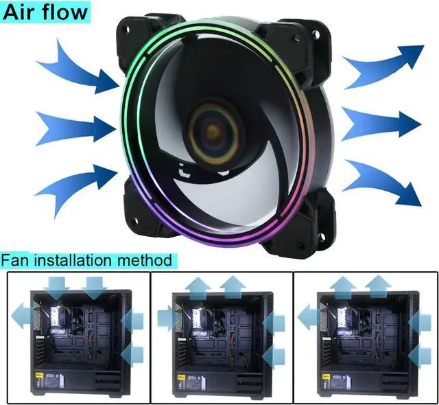 Alt view image 6 of 7 - Wire Rainbow RGB Case Fan, Addressable RGB LED 120mm Fan with Remote Adjustable Color and Speed for PC Cases (6pcs RGB Fans kit, RF Controller, D Series)
Visit the DS leddess Store