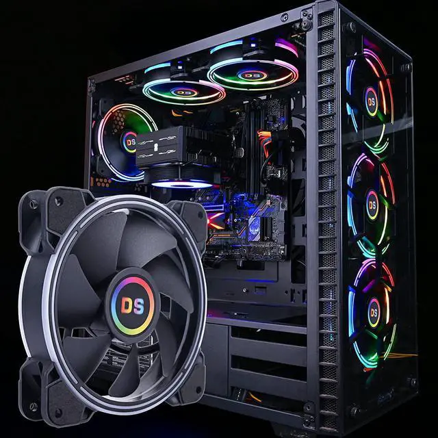Alt view image 3 of 7 - Wire Rainbow RGB Case Fan, Addressable RGB LED 120mm Fan with Remote Adjustable Color and Speed for PC Cases (6pcs RGB Fans kit, RF Controller, D Series)
Visit the DS leddess Store