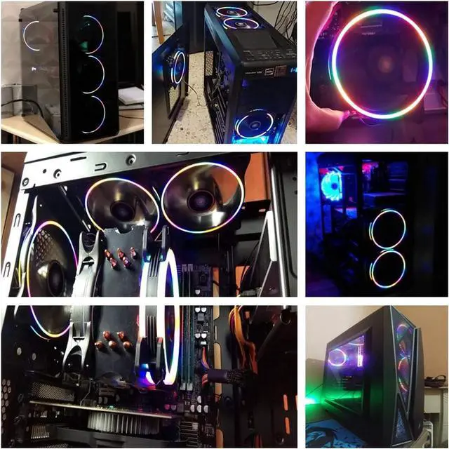 Alt view image 2 of 7 - Wire Rainbow RGB Case Fan, Addressable RGB LED 120mm Fan with Remote Adjustable Color and Speed for PC Cases (6pcs RGB Fans kit, RF Controller, D Series)
Visit the DS leddess Store
