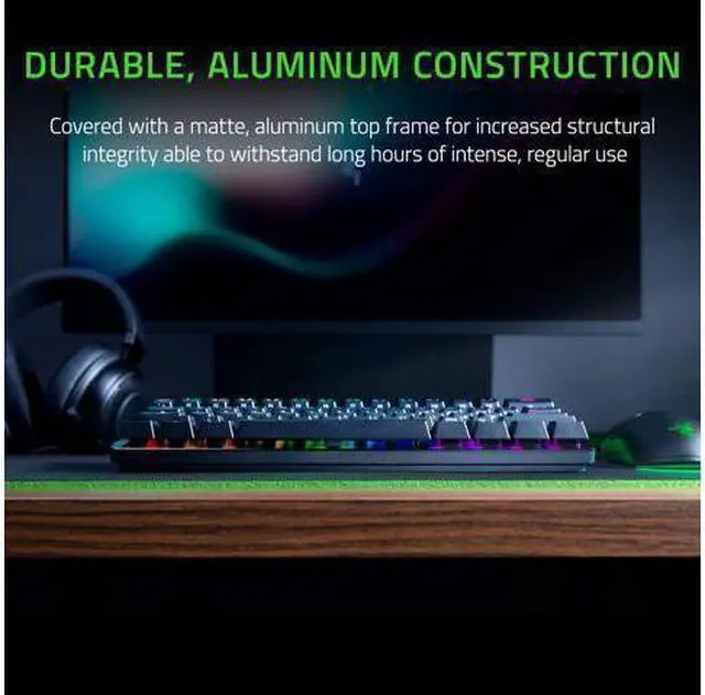 Alt view image 5 of 6 - Huntsman Mini 60% Gaming Keyboard: Fastest Keyboard Switches Ever - Linear Optical Switches - Chroma RGB Lighting - PBT Keycaps - Onboard Memory - Classic Black