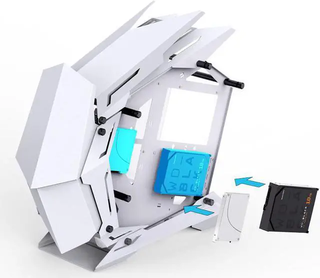 Alt view image 5 of 7 - Jonsbo MOD-3 Mini Micro ATX Gaming Computer Case Support mATX/ ITX Front Panel with Type-C/USB3.0 and 5V Addressable Light - White