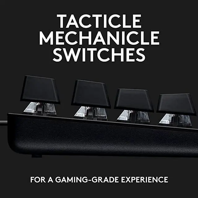Alt view image 2 of 7 - Logitech G413 SE Full-Size Mechanical Gaming Keyboard - Backlit Keyboard with Tactile Mechanical Switches, Anti-Ghosting, Compatible with Windows, macOS - Black Aluminum