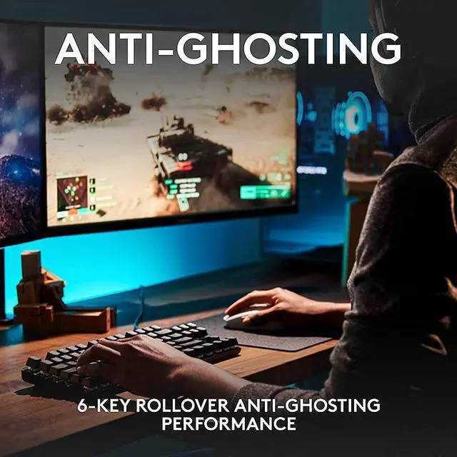 Alt view image 5 of 7 - Logitech G413 SE Full-Size Mechanical Gaming Keyboard - Backlit Keyboard with Tactile Mechanical Switches, Anti-Ghosting, Compatible with Windows, macOS - Black Aluminum