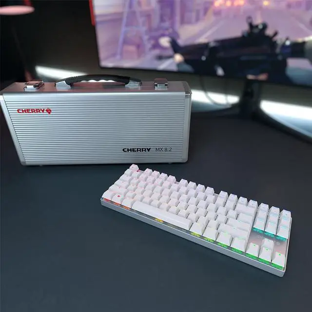 Alt view image 6 of 6 - Cherry MX 8.2 TKL Wireless RGB 87 ABS Keys Mechanical Gaming Keyboard Type-C to USB Wired / Bluetooth / CAWT(2.4GHz) 1ms 3 Module Cherry MX Switch