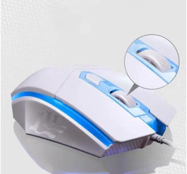 Alt view image 4 of 5 - CORN New Mechanical Feeling Multicolor Backlit Wired Gaming Keyboard And 1600 DPI Mouse Combo - White