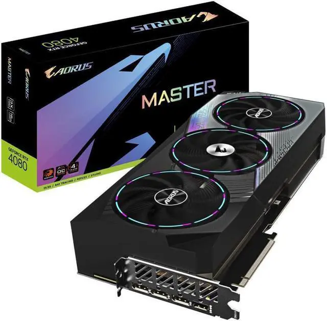 Alt view image 6 of 6 - GIGABYTE AORUS GeForce RTX 4080 16GB MASTER GDDR6X PCI Express 4.0 x16 ATX Video Card GV-N4080AORUS M-16GD