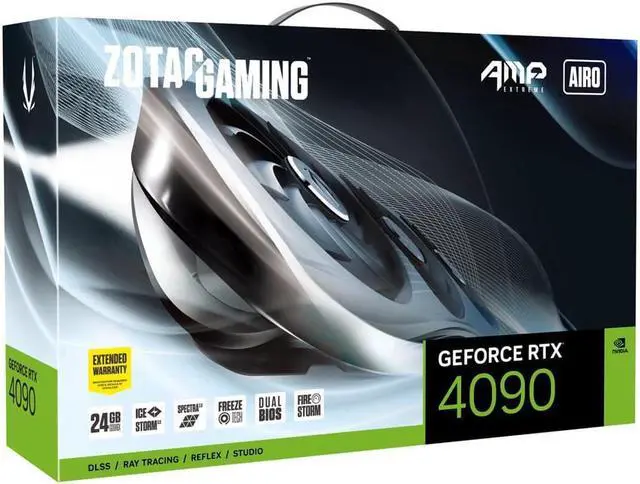 Alt view image 6 of 6 - ZOTAC AMP Extreme AIRO GeForce RTX 4090 24GB GDDR6X PCI Express 4.0 Video Card ZT-D40900B-10P