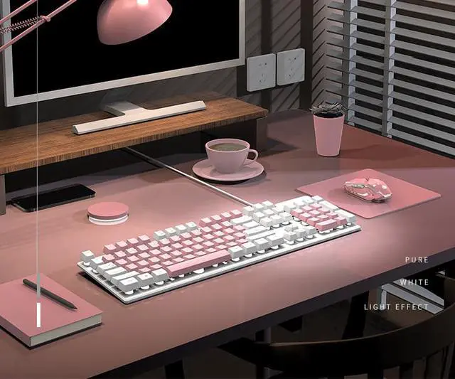 Alt view image 3 of 7 - Mechanical Feeling Gaming Keyboard for PC and Laptop, 26 Anti-ghosting Keys, White Backlit