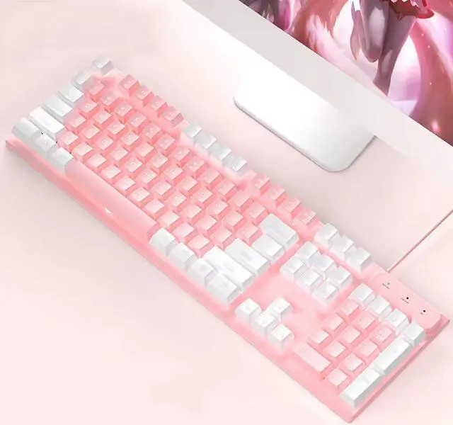 Alt view image 6 of 7 - Mechanical Feeling Gaming Keyboard for PC and Laptop, 26 Anti-ghosting Keys, White Backlit