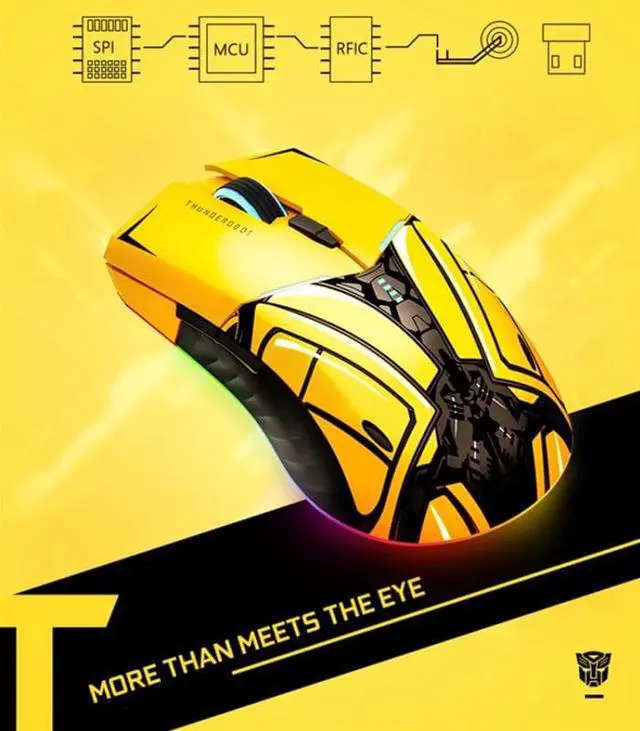 Alt view image 4 of 7 - Thunderobot Hornet theme mechanical keyboard mouse kit, KG8104 Type-C interface, 104 key complete key non-conflict mechanical keyboard, ML703 dual mode gaming mouse, Polling Rate Up to 1000Hz,16000DPI