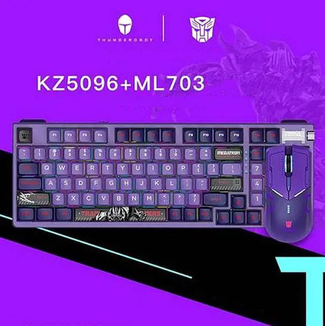 Main image of Thunderobot Megatron keyboard mouse kit, KZ5096 usb, wireless (2.4G), Bluetooth three -mode connection, 96 key non -conflict mechanical keyboard, ML703 dual mode game mouse, 16000 DPI
