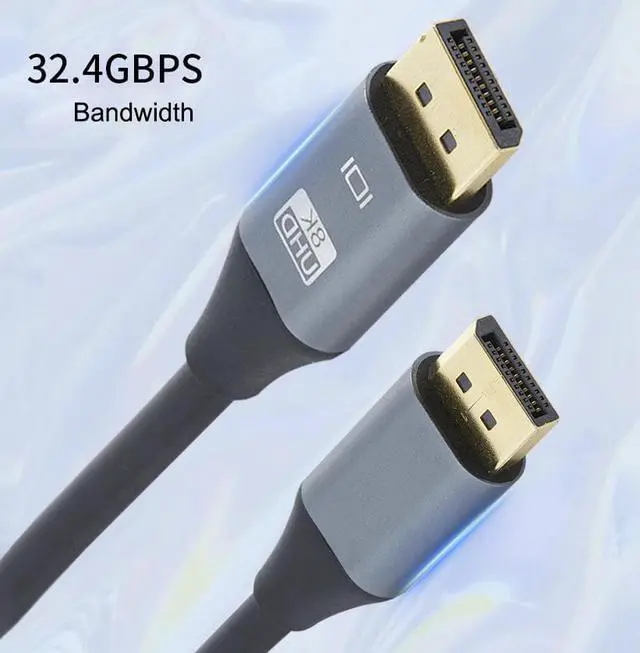 Alt view image 2 of 7 - CORN 6ft. 8K DisplayPort to DisplayPort DP to DP Cable 1.4 VERSION with 8K 60Hz Male to Male up to 32.4Gbps Support HDR