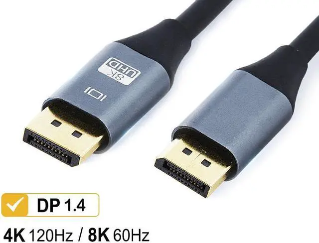 Main image of CORN 6ft. 8K DisplayPort to DisplayPort DP to DP Cable 1.4 VERSION with 8K 60Hz Male to Male up to 32.4Gbps Support HDR