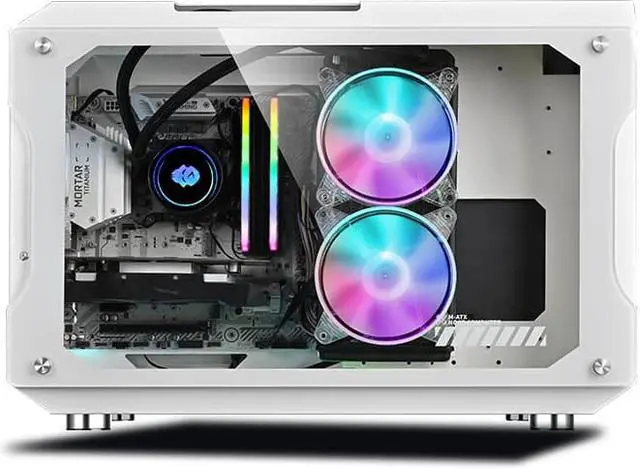 Alt view image 5 of 5 - CORN GUNDAM RX-78-2 Gaming White Computer Case, Micro-ATX Mini-ITX Support 240mm Liquid Cooling