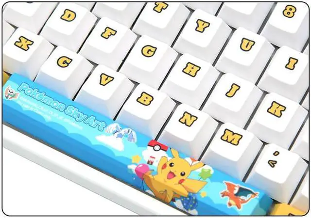 Alt view image 5 of 7 - IROK FE104 cute pokemon Sky version, PBT keycap, no light,104 keys Type-C wired Mechanical keyboard-Blue,Blue Switch