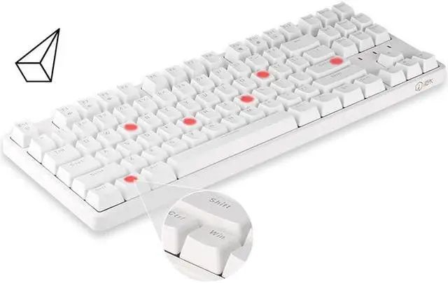 Alt view image 4 of 7 - IROK FE104 cute pokemon Pikachu version, PBT keycap, no light,104 keys Type-C wired Mechanical keyboard,yellow / white,Brown Mechanical switch