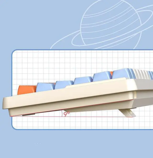 Alt view image 3 of 5 - Langtu GK85 Seas Wireless Bluetooth 5.0/Wired USB/2.4G Gaming Keyboard,Gold Switches Mechanical Keyboard, ABS Keycaps,19 Rainbow LED Backlight Effects,Full Anti-Ghosting (85Keys, Blue White)