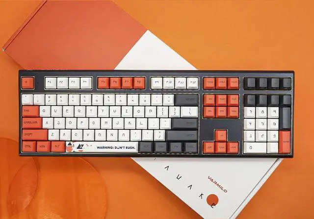 Alt view image 4 of 6 - Varmilo VBS108 wireless Bluetooth 5.0/2.4Ghz/type-c wired 108 keys three Modes Connectable Mechanical Gaming Keyboard, PBT keycaps, Cherry MX Red switches
