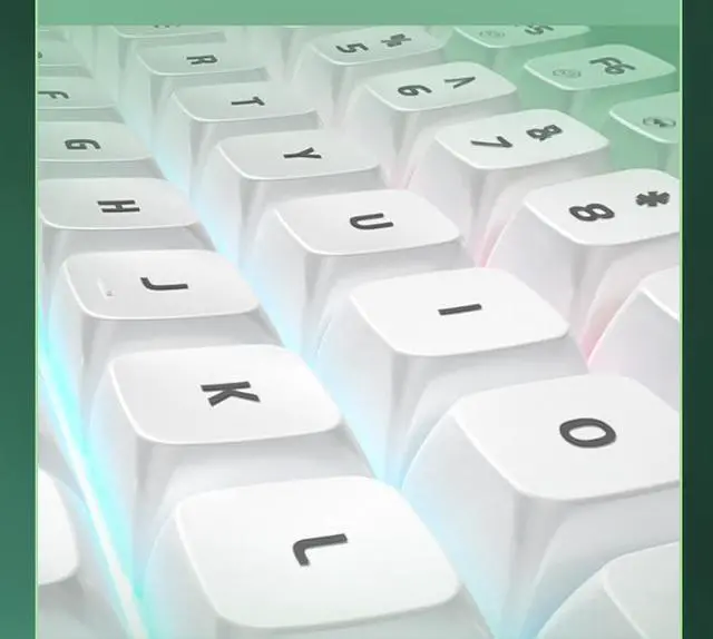 Alt view image 6 of 7 - Langtu GK85 Type-C Wired Gaming Keyboard,Gold Switches Mechanical Keyboard, ABS Keycaps,19 Rainbow LED Backlight Effects,Full Anti-Ghosting (85Keys, Green White)