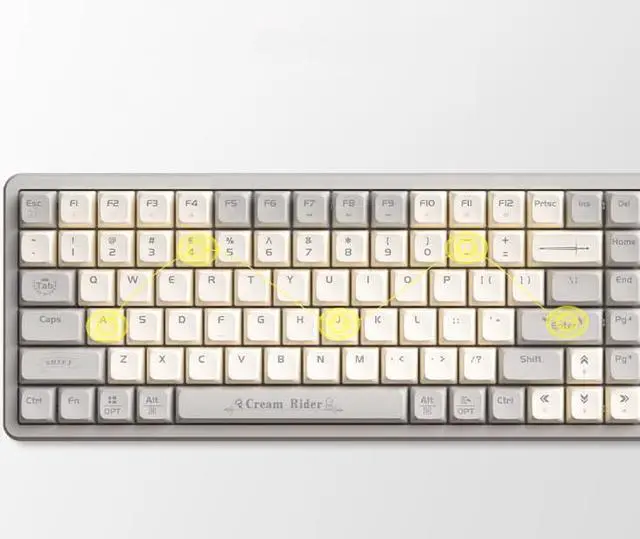 Alt view image 2 of 7 - Langtu GK102 Cream Type-C Wired Gaming Keyboard,Red Switches Mechanical Keyboard, ABS Keycaps,19 Rainbow LED Backlight Effects,Full Anti-Ghosting (102Keys, Grey White)