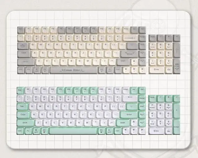 Alt view image 2 of 5 - Langtu GK102 Type-C Wired Gaming Keyboard,Gold Switches Mechanical Keyboard, ABS Keycaps,19 Rainbow LED Backlight Effects,Full Anti-Ghosting (102Keys, Green White)