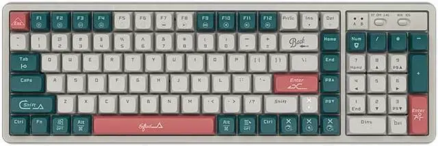 Main image of Langtu GK102 Squid Wireless Bluetooth 5.0/Wired USB/2.4G Gaming Keyboard,Gold Switches Mechanical Keyboard, ABS Keycaps,RGB Backlight Effects,Full Anti-Ghosting (102Keys, Green White)