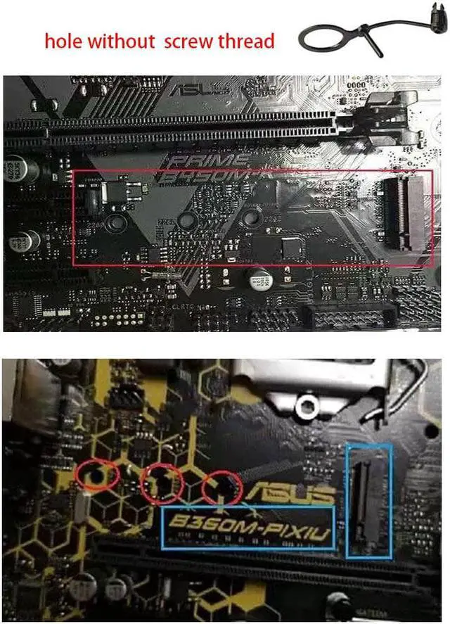 Alt view image 2 of 2 - M.2 Fasteners Kit,NVME m.2 SSD Desktop M.2 Mounting Kit for ASUS/GIGABYTE/ASRock/MSI Motherboard