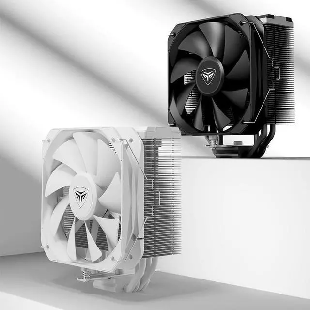 Alt view image 2 of 3 - PCCOOLER K4 CPU cooler,130mm booster fan, super reverse gravity 4 heat pipes, support for Intel LGA115X/1200/1700, AMD AM5 AM4