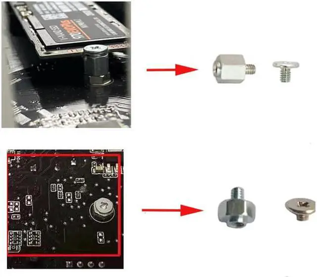 Alt view image 4 of 4 - M.2 Screw Kit,NVMe Screw m.2 SSD Mounting Kit,Compatible ASUS/ASRock Motherboard