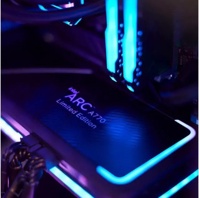 Alt view image 5 of 5 - Intel Arc A770 Limited Edition 16GB PCI Express 4.0 Graphics Card 21P01J00BA