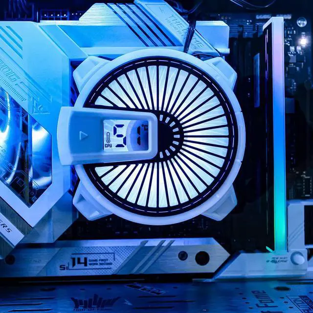 Alt view image 5 of 6 - ALSEYE W90 CPU Cooler, Temperature Displayed CPU Cooler for Small Size PC Case with Powerful 90mm ARGB Lighting Fan and 40mm High-Performance Heat Column Inside,Suitable for Intel LGA 1700/1200/115X