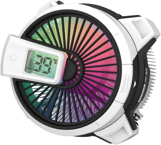 Alt view image 3 of 6 - ALSEYE W90 CPU Cooler, Temperature Displayed CPU Cooler for Small Size PC Case with Powerful 90mm ARGB Lighting Fan and 40mm High-Performance Heat Column Inside,Suitable for Intel LGA 1700/1200/115X