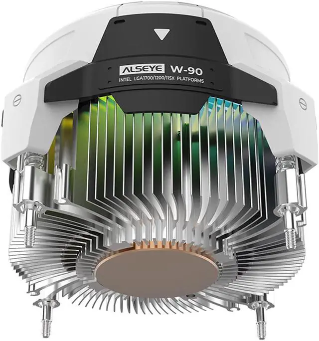 Alt view image 2 of 6 - ALSEYE W90 CPU Cooler, Temperature Displayed CPU Cooler for Small Size PC Case with Powerful 90mm ARGB Lighting Fan and 40mm High-Performance Heat Column Inside,Suitable for Intel LGA 1700/1200/115X