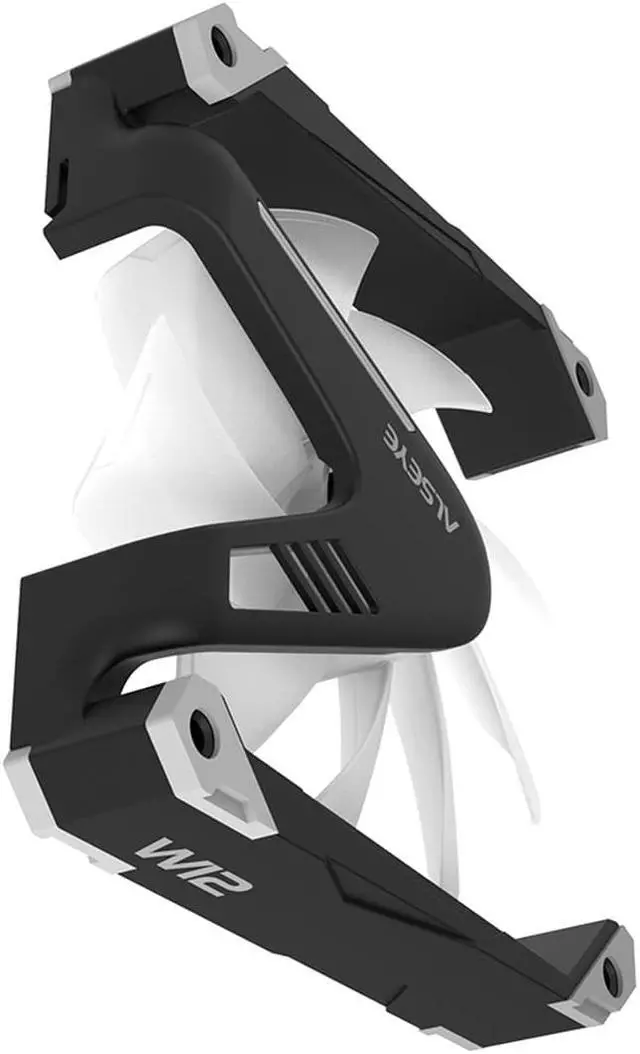 Alt view image 4 of 6 - ALSEYE W12 Case Fan, Extraordinary 'W' Designed PC Case Fan, Full Aluminium Frame Case Fan, 120mm ARGB & PWM Computer Case Fan,Black