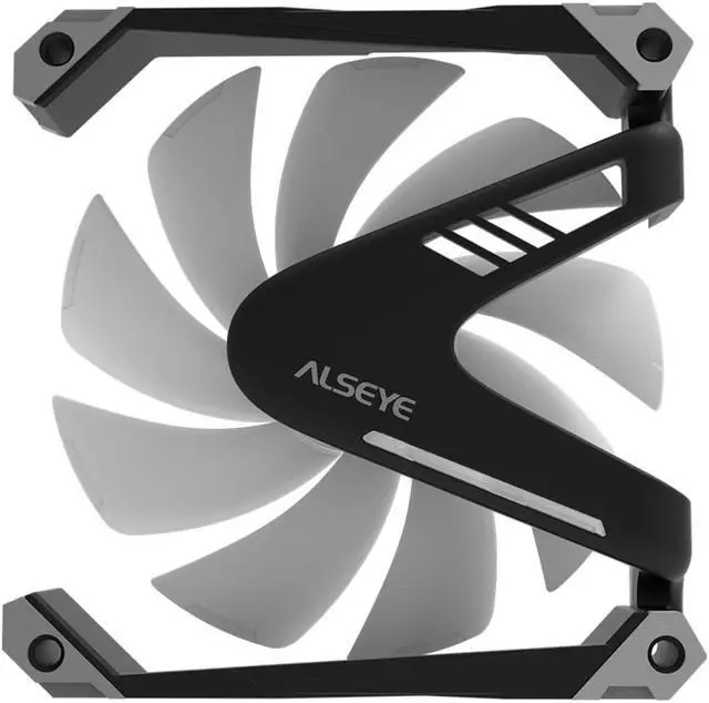 Alt view image 2 of 6 - ALSEYE W12 Case Fan, Extraordinary 'W' Designed PC Case Fan, Full Aluminium Frame Case Fan, 120mm ARGB & PWM Computer Case Fan,Black