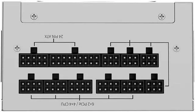 Alt view image 4 of 5 - Great Wall (GX 850W) Rated 850W White Limited Edition ATX Power Supply, GX Gold Medal Full Module Power ,0.01ms Speed Response,Fan Automatic Start Stop,Large single line ,Support 4090 Graphics Card