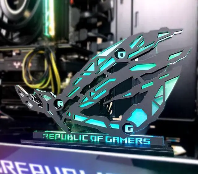 Alt view image 4 of 5 - ASUS ROG Republic Games DIY Hand-made ARGB Model, support 5V 3pin AURA, Desktop PC Ornaments
