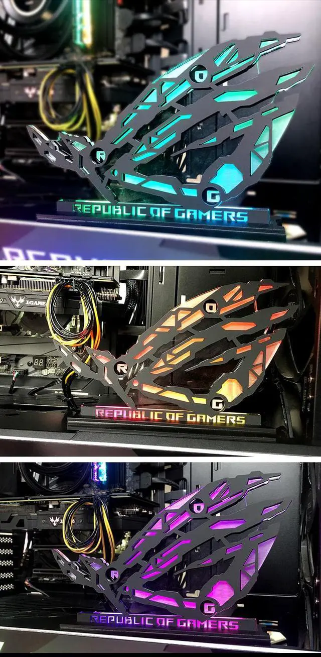 Alt view image 5 of 5 - ASUS ROG Republic Games DIY Hand-made ARGB Model, support 5V 3pin AURA, Desktop PC Ornaments