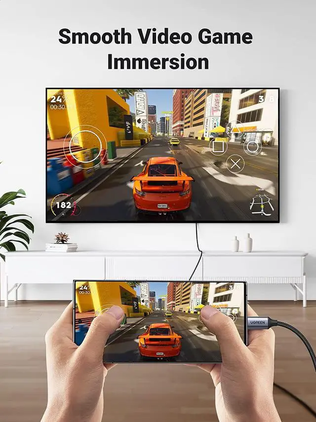 Alt view image 2 of 5 - UGREEN USB C to HDMI Cable for Home Office 5FT, Type C to HDMI Cable 4K@60Hz, Compatible with MacBook Pro 2022, MacBook Air,iPad Pro M2, Surface Book 2, Galaxy S22 and More