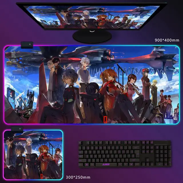 Alt view image 2 of 4 - Corn Extended Large Mouse Pad EVA RGB Gaming Mice Mat Anti-Slip Natural Rubber Base for Home Office Work 35.4*15.7*0.16 inch