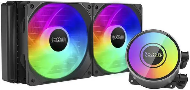 Main image of PCCOOLER Billow 240 PRO 5V ARGB Black CPU Water Cooling Radiator, upgrade metal paint glass cover, PWM intelligent temperature control, Support LGA 20XX,1366,1200,1700,115x, AM5, AM4