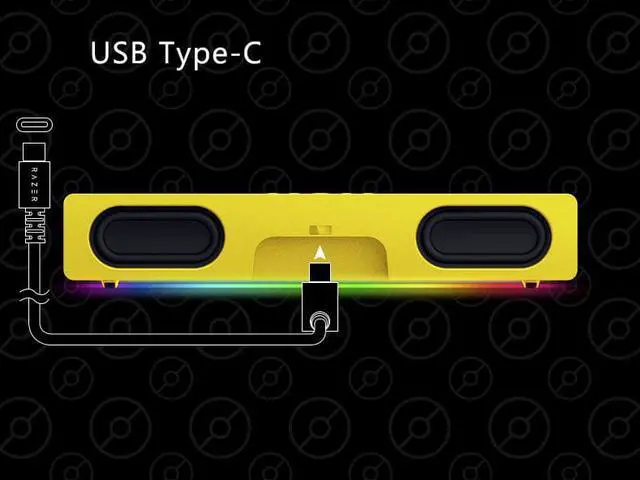 Alt view image 5 of 6 - Razer Pokemon Bass RGB Type-c Bluetooth Desktop Computer Speaker