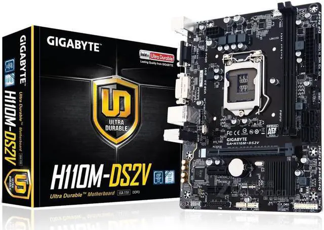 Alt view image 4 of 4 - GIGABYTE GA-H110M-DS2V DDR3 Motherboard Supports 7th / 6th Generation Intel Core Processors