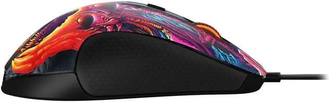 Alt view image 4 of 7 - SteelSeries Rival 300 CS: GO Hyper Beast Edition 62363 Multi color 6 Buttons 1 x Wheel USB Wired Optical 6500 dpi Gaming Mice