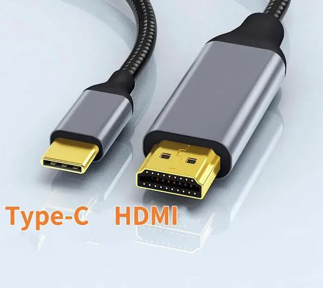 Alt view image 2 of 4 - CORN USB-C to HDMI Cable,4K@60Hz,type-c to HDMI adapter,-5 ft,Compatible for MacBook Pro/Air, iMac, iPad Pro, Galaxy S8 to S22, Surface, Dell, HP