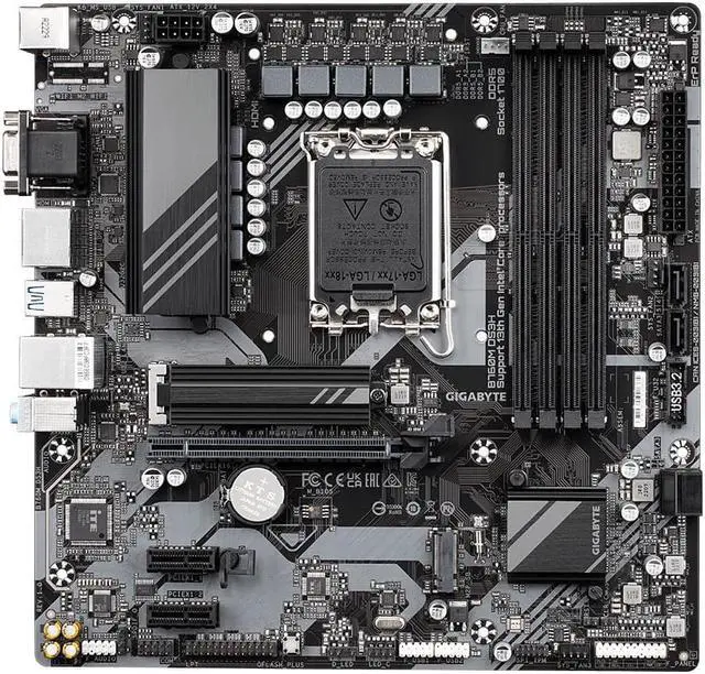Alt view image 2 of 4 - GIGABYTE B760M DS3H DDR5 LGA 1700 Intel B760 Micro ATX Motherboard,with Integrated Realtek 7.1 channel audio chip,2.5GbE network card, PCI-E 4.0, PCI-E 3.0, USB 3.2